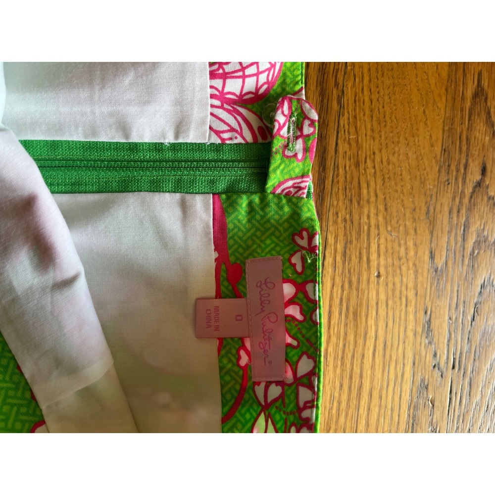 Lilly Pulitzer Pink Green Butterfly Print Ruffle Hem Mini Skirt - Picture 3 of 7